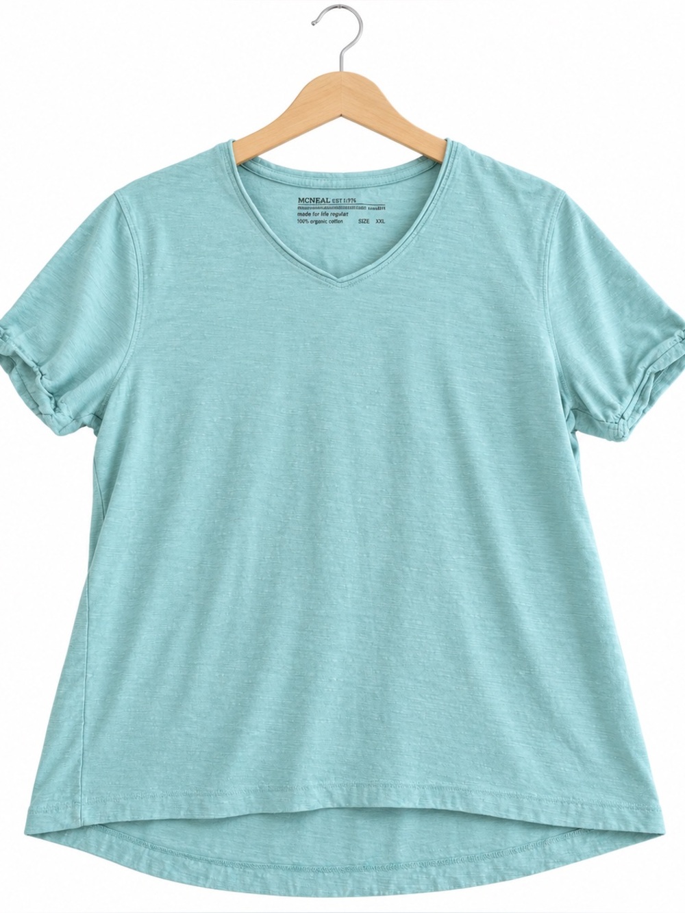McNeal EST. 1976 Organic Cotton Gathered Puff Sleeve Top XXL